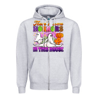 Heather Grey theres some horrors in this house Zipper Hoodie - Artiststas