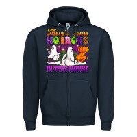Navy theres some horrors in this house Zipper Hoodie - Artiststas