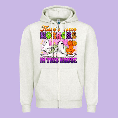 Theres Some Horrors In This House Zipper Hoodie Designed By Artiststas
