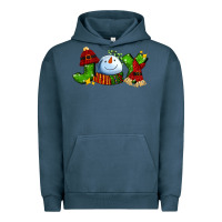 Pigment Midnight Navy joy for christmas with snowman Urban Hoodie - AdoDesignShop