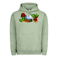Pigment Oil Green joy for christmas with snowman Urban Hoodie - AdoDesignShop