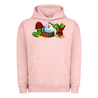 Pigment Salmon joy for christmas with snowman Urban Hoodie - AdoDesignShop