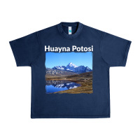 Navy Bolivia Huayna Potosi Mountain Andes Art Urban Heavy Tee - trangStudio