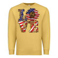 Antique Gold patriotic sunflower love Premium Sweatshirt - BarkalooDesign