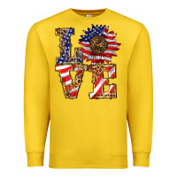 Lemon patriotic sunflower love Premium Sweatshirt - BarkalooDesign