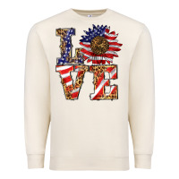 Sandshell patriotic sunflower love Premium Sweatshirt - BarkalooDesign