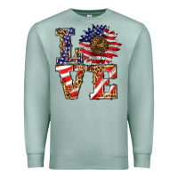 Seafoam patriotic sunflower love Premium Sweatshirt - BarkalooDesign