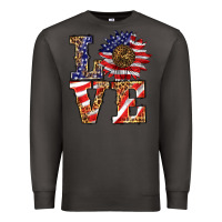 Smoke patriotic sunflower love Premium Sweatshirt - BarkalooDesign
