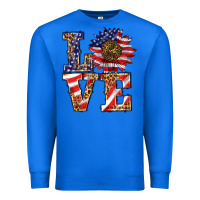 True Royal patriotic sunflower love Premium Sweatshirt - BarkalooDesign