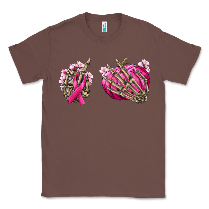 Breast Cancer Skeleton Hands Classic Tee by NancyCooperArtShop | Teevron
