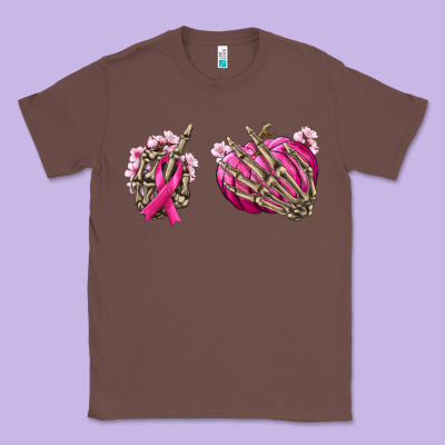 Breast Cancer Skeleton Hands Classic Tee Designed By Nancycooperartshop