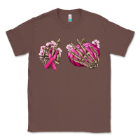 Chestnut Breast Cancer skeleton hands Classic Tee - NancyCooperArtShop