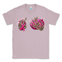 Lilac Breast Cancer skeleton hands Classic Tee - NancyCooperArtShop