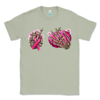 Matcha Breast Cancer skeleton hands Classic Tee - NancyCooperArtShop