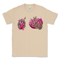 Mushroom Breast Cancer skeleton hands Classic Tee - NancyCooperArtShop