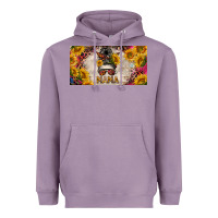 Lavender mess bun mama with sunflowers and colorful leopard license plate Heavyweight Hoodie - BarkalooDesign