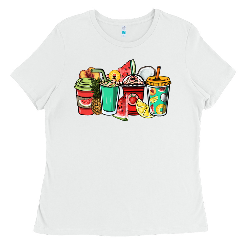 Fruits Coffee Cups Ladies Tee by NancyCooperArtShop | Teevron