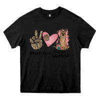 Black peace love german shepherd Heavy Core Tee - JahusDesignShop