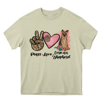Mossy peace love german shepherd Heavy Core Tee - JahusDesignShop