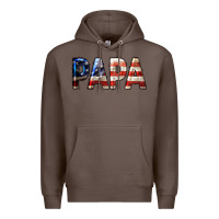 Coffee American Flag Papa 4th of July Premium Hoodie - LillyAllenDesigns