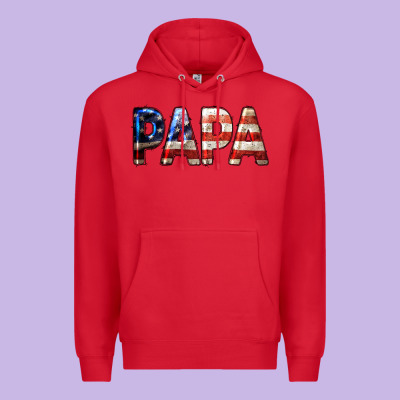 American Flag Papa 4th Of July Premium Hoodie Designed By Lillyallendesigns