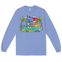 Colony Blue Summer Gnomes Long Sleeve Tee - CowCowDesign