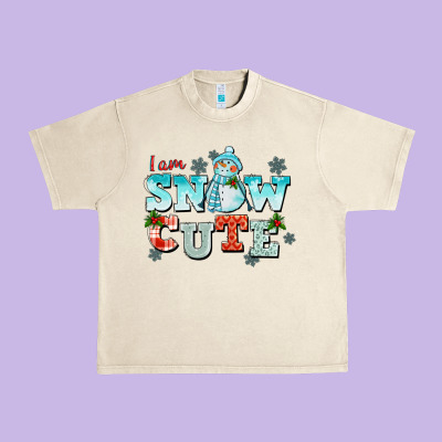 I Am Snow Cute Urban Heavy Tee Designed By Cowgirlartshop