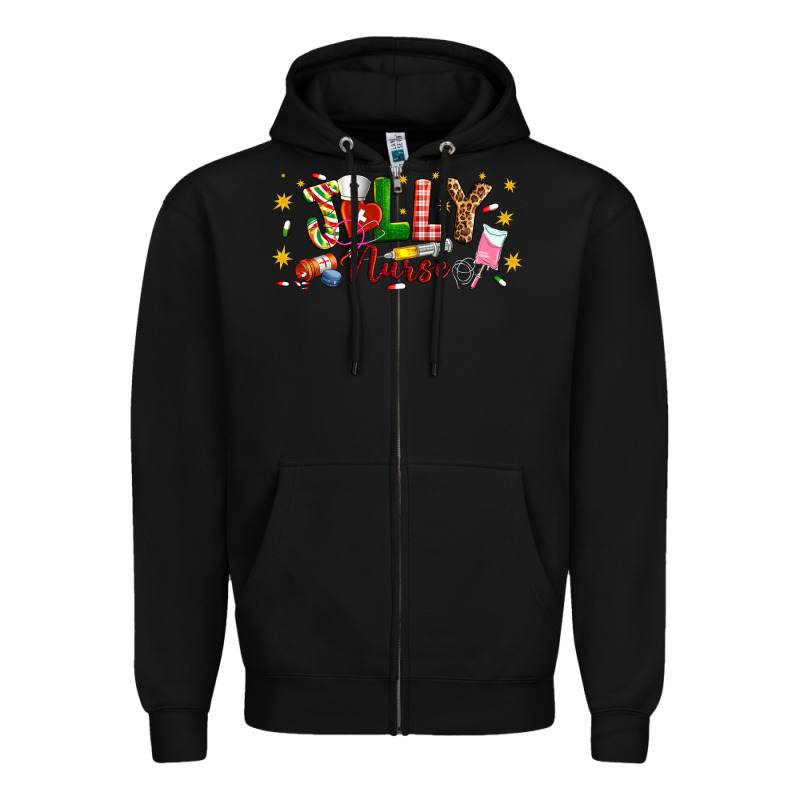 Christmas Jolly Nurse Zipper Hoodie by Artiststas | Teevron