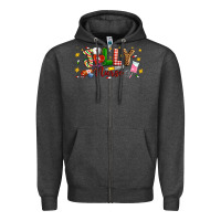 Charcoal Heather Christmas jolly nurse Zipper Hoodie - Artiststas