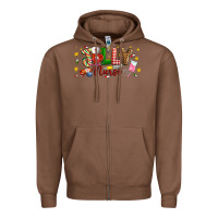 Chestnut Christmas jolly nurse Zipper Hoodie - Artiststas