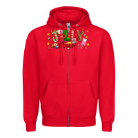 Red Christmas jolly nurse Zipper Hoodie - Artiststas