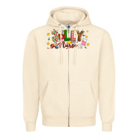 Sandshell Christmas jolly nurse Zipper Hoodie - Artiststas