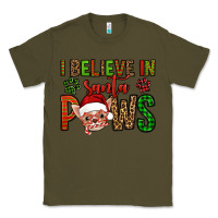 Army Green i believe in santa paws chihuahuha Classic Tee - Jasminsmagicworld