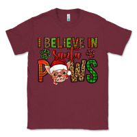 Burgundy i believe in santa paws chihuahuha Classic Tee - Jasminsmagicworld