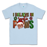 Dusty Blue i believe in santa paws chihuahuha Classic Tee - Jasminsmagicworld