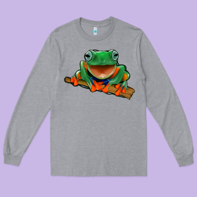 Frog Long Sleeve Tee Designed By Jasminsmagicworld