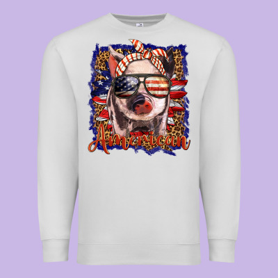 Amerıcan Pig Premium Sweatshirt Designed By Barkaloodesign