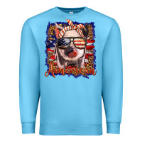 Ocean Blue amerıcan pig Premium Sweatshirt - BarkalooDesign