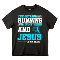 Christian Runner Half Marathon Running Race Jesus Gift Heavy Core Tee | Teevron
