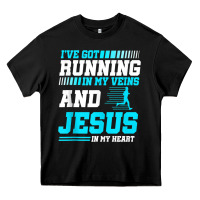Black Christian Runner Half Marathon Running Race Jesus Gift Heavy Core Tee - trangStudio
