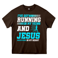 Chocolate Brown Christian Runner Half Marathon Running Race Jesus Gift Heavy Core Tee - trangStudio