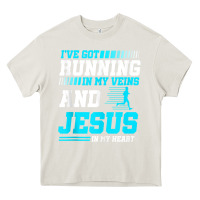 Cream Christian Runner Half Marathon Running Race Jesus Gift Heavy Core Tee - trangStudio