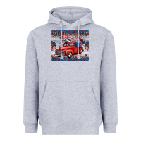 Heather Grey american truck 4th of july mousepad Heavyweight Hoodie - BarkalooDesign
