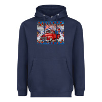 Navy american truck 4th of july mousepad Heavyweight Hoodie - BarkalooDesign
