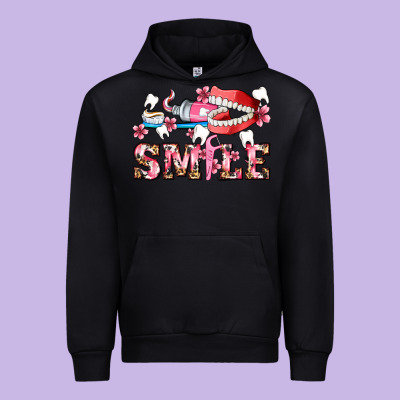 Smile With Teeth And Brush Urban Hoodie Designed By Adodesignshop