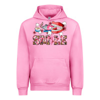 Fuchsia Pink smile with teeth and brush Urban Hoodie - AdoDesignShop