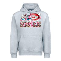 Heather Grey smile with teeth and brush Urban Hoodie - AdoDesignShop