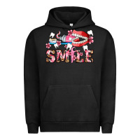 Pigment Black smile with teeth and brush Urban Hoodie - AdoDesignShop