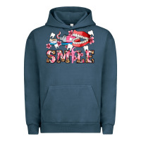 Pigment Midnight Navy smile with teeth and brush Urban Hoodie - AdoDesignShop