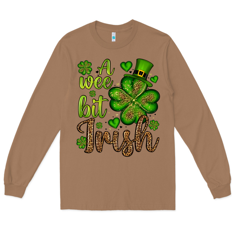 St. Patrick's A Wee Bit Irish Long Sleeve Tee by OliviaCreatesArt | Teevron